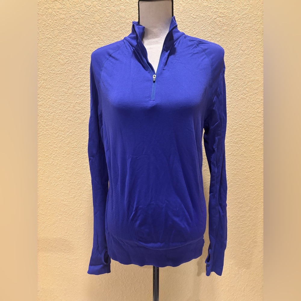 Champion Women's Vibrant Indigo Quarter-Zip Long Sleeve Pullover Jacket Top